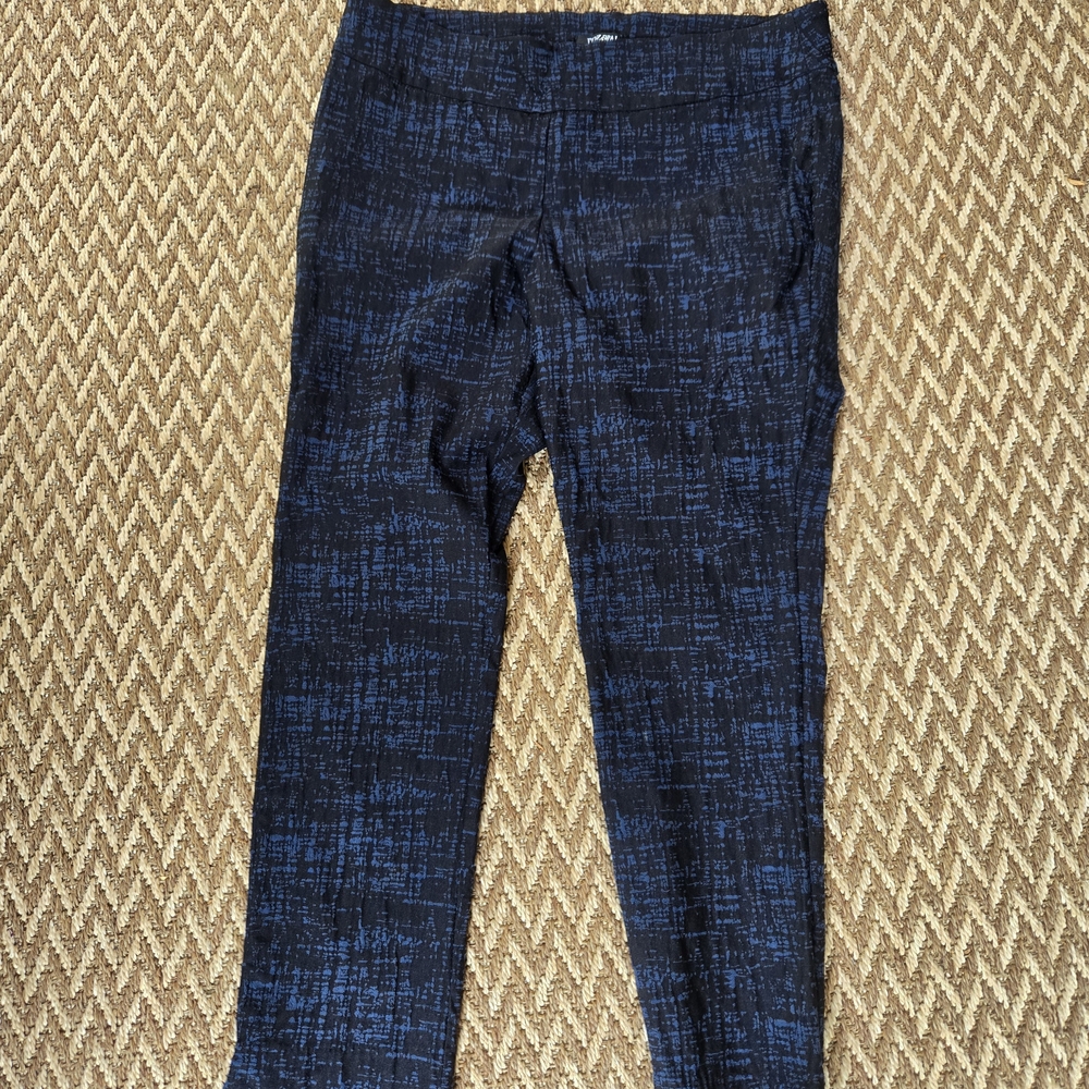 Roz & Ali Navy and Black Textured Pants